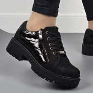 Черни дамски обувки от естествена кожа с ортопедична олекотена подметка и страничен цип – стил и комфорт всеки ден