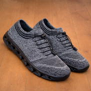 Mъжки сиви маратонки с ластични връзки и супер удобно ходило – комфорт през целия ден