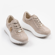 Бежови дамски маратонки от естествена кожа – комфорт през целия ден