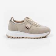 Бежови модерни дамски кожени маратонки с връзки – удобство и стил за всеки ден