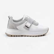 Бели дамски кожени маратонки с велкро – удобство и стил за всеки ден