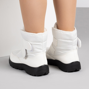 Бели дамски непромокаеми апрески на олекотено ходило  с велкро лепеники за корегиране