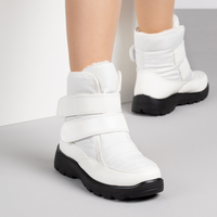 Бели дамски непромокаеми апрески на олекотено ходило  с велкро лепеники за корегиране