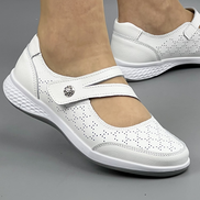 Бели ежедневни обувки от естествена кожа GZ1008 white