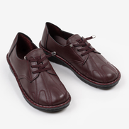 Бордо дамски обувки за всеки ден – шита подметка