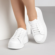 Дамски бели кецове от естествена кожа-стил и комфорт в едно