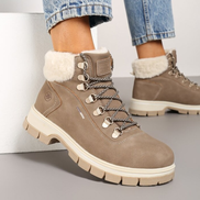 Дамски зимни боти с топъл хастар и грайферна подметка – цвят бежов
