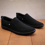 Ежедневни черни мъжки мокасини от естествена кожа