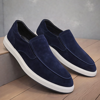 Елегантни мъжки мокасини сини от естествена кожа – идеални за всеки ден