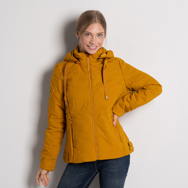 Жълто дамско късо яке M до 3XL