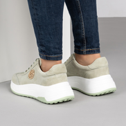 Зелени дамски маратонки от естествена кожа – комфорт през целия ден