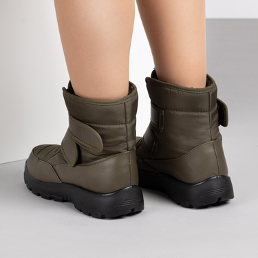 Зелени дамски непромокаеми апрески на олекотено ходило  с велкро лепеники за корегиране K342-4 green