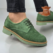 Зелени дамски ортопедични обувки от естествен велур GZ027 green