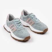 Зелени дамски спортни обувки от естествена кожа – ежедневен комфорт