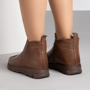 Кафяви дамски боти от естествена кожа GZ392-2 brovin