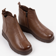 Кафяви дамски боти от естествена кожа GZ392-2 brovin