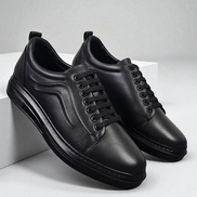 Комфортни мъжки обувки – естествена кожа, връзки, шито ходило