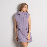 Лилаво дамско дълго елече – топло, стилно и елегантно за сезона