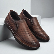 Мъжки ежедневни мокасини – кафяви от естествена кожа