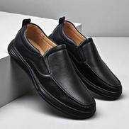 Мъжки черни мокасини от еко кожа с олекотена подметка