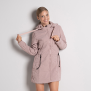 Розово дамско яке – водоустойчиво, ветрозащитно, със сваляща се качулка