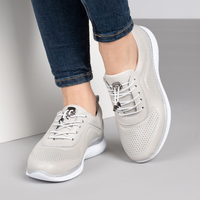 Сиви дамски обувки от естествена кожа с ортопедична подметка