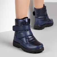 Сини дамски непромокаеми апрески на олекотено ходило  с велкро лепеники за корегиране