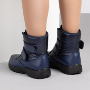 Сини дамски непромокаеми апрески на олекотено ходило  с велкро лепеники за корегиране