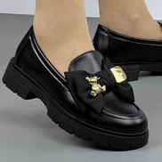 Черни дамски мокасини Т577 black