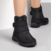 Черни дамски непромокаеми апрески на олекотено ходило  с велкро лепеники за корегиране K342-1 black