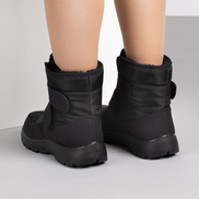 Черни дамски непромокаеми апрески на олекотено ходило  с велкро лепеники за корегиране K342-1 black