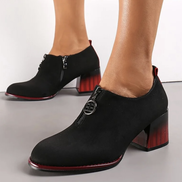 Черни дамски обувки на ток GZ436A