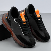 Черни мъжки маратонки 229-5 black/orange