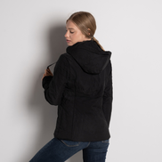 Черно дамско късо яке – размери M–3XL